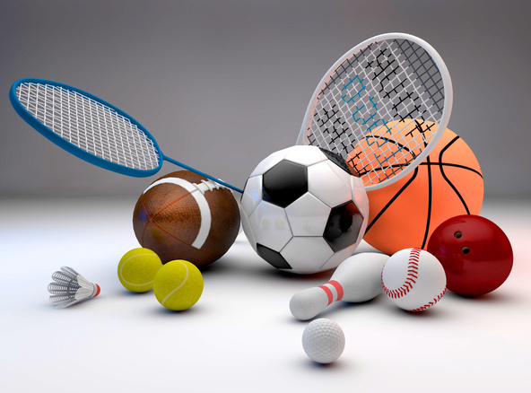 Assorted sports equipment